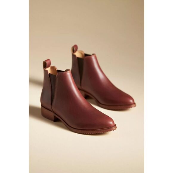 NISOLO Anthropologie $228 Chelsea Boots Women’s 9 Leather Ankle Sustainable NEW - Picture 1 of 14